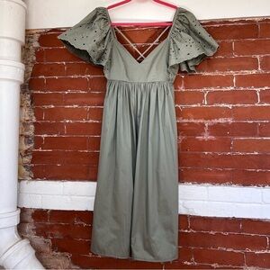 En Saison Barnette Midi Flutter Sleeve Dress